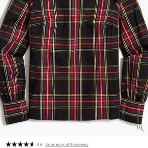 J. Crew Multicolor Plaid Blouse